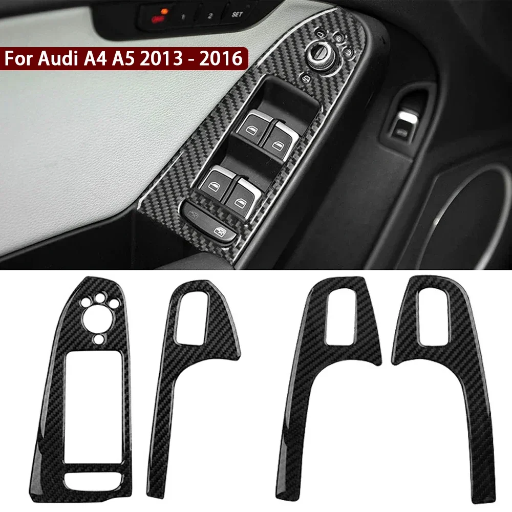4Pcs For Audi A4 A5 2013 - 2016 Carbon Fiber Car Door Window Lift Panel Button Frame Trim Sticker Auto Interior Accessories
4Pcs For Audi A4 A5 2013 - 2016 Carbon Fiber Car Door Window Lift Panel Button Frame Trim Sticker Auto Interior Accessories