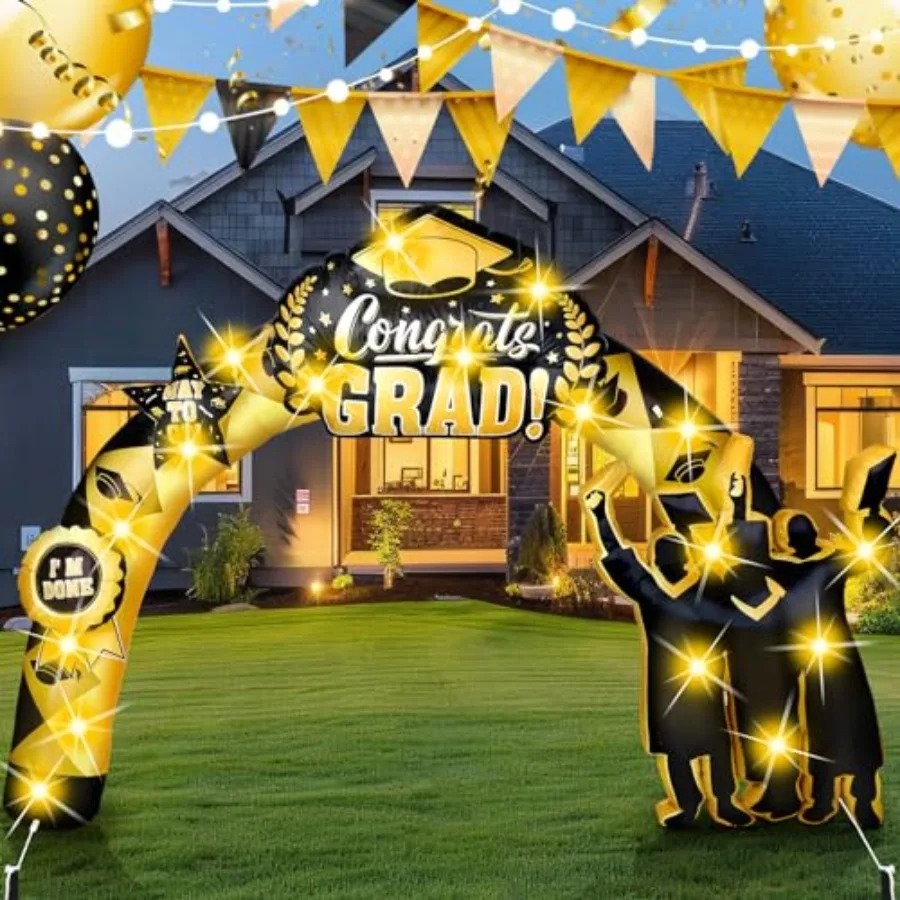 7 Ft Tall Graduation Blow Up Arch Decorations for Preschool High School College Prom Party: Black Gold Inflatables with Cap Gow
7 Ft Tall Graduation Blow Up Arch Decorations for Preschool High School College Prom Party: Black Gold Inflatables with Cap Gow