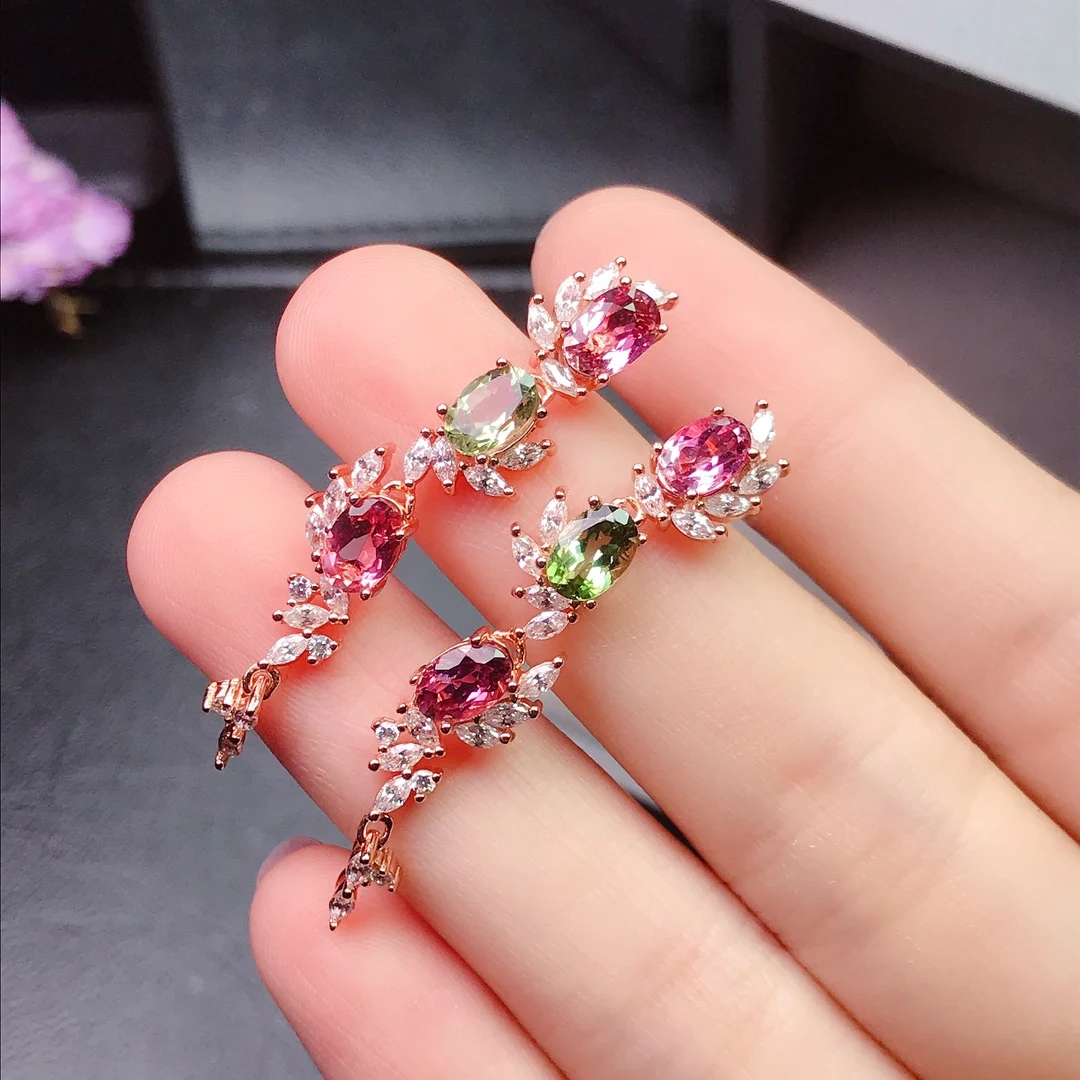 FS 4*6mm Natural Tourmaline Long Earrings S925 Sterling Silver Fine Charm Weddings Jewelry for Women Certificate MeiBaPJ Gift
FS 4*6mm Natural Tourmaline Long Earrings S925 Sterling Silver Fine Charm Weddings Jewelry for Women Certificate MeiBaPJ Gift
