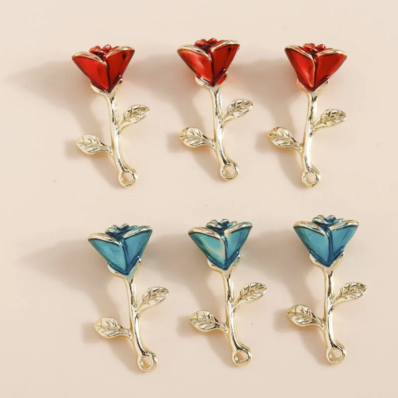 Leslie 4pcs 12*24mm Exquisite Alloy Enamel Rose Charms for DIY Earring Bracelet Necklace Pendants Handmade Jewelry Making
Leslie 4pcs 12*24mm Exquisite Alloy Enamel Rose Charms for DIY Earring Bracelet Necklace Pendants Handmade Jewelry Making