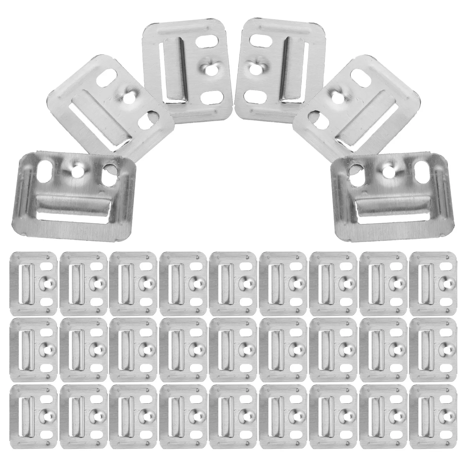 100pcs 40x30mm Stainless Steel Wall Panel Buckle Connector for Furniture Silver Clamp Durable Non Rust Integrated Fixing Piece
100pcs 40x30mm Stainless Steel Wall Panel Buckle Connector for Furniture Silver Clamp Durable Non Rust Integrated Fixing Piece