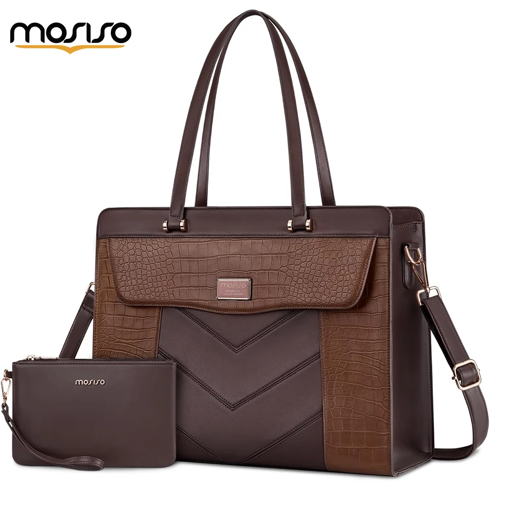 MOSISO Laptop Tote Bag for Women 15.6 inch PU Leathe Crocodile Grain Waterproof r Large Capacity Handbag for Business Office
MOSISO Laptop Tote Bag for Women 15.6 inch PU Leathe Crocodile Grain Waterproof r Large Capacity Handbag for Business Office