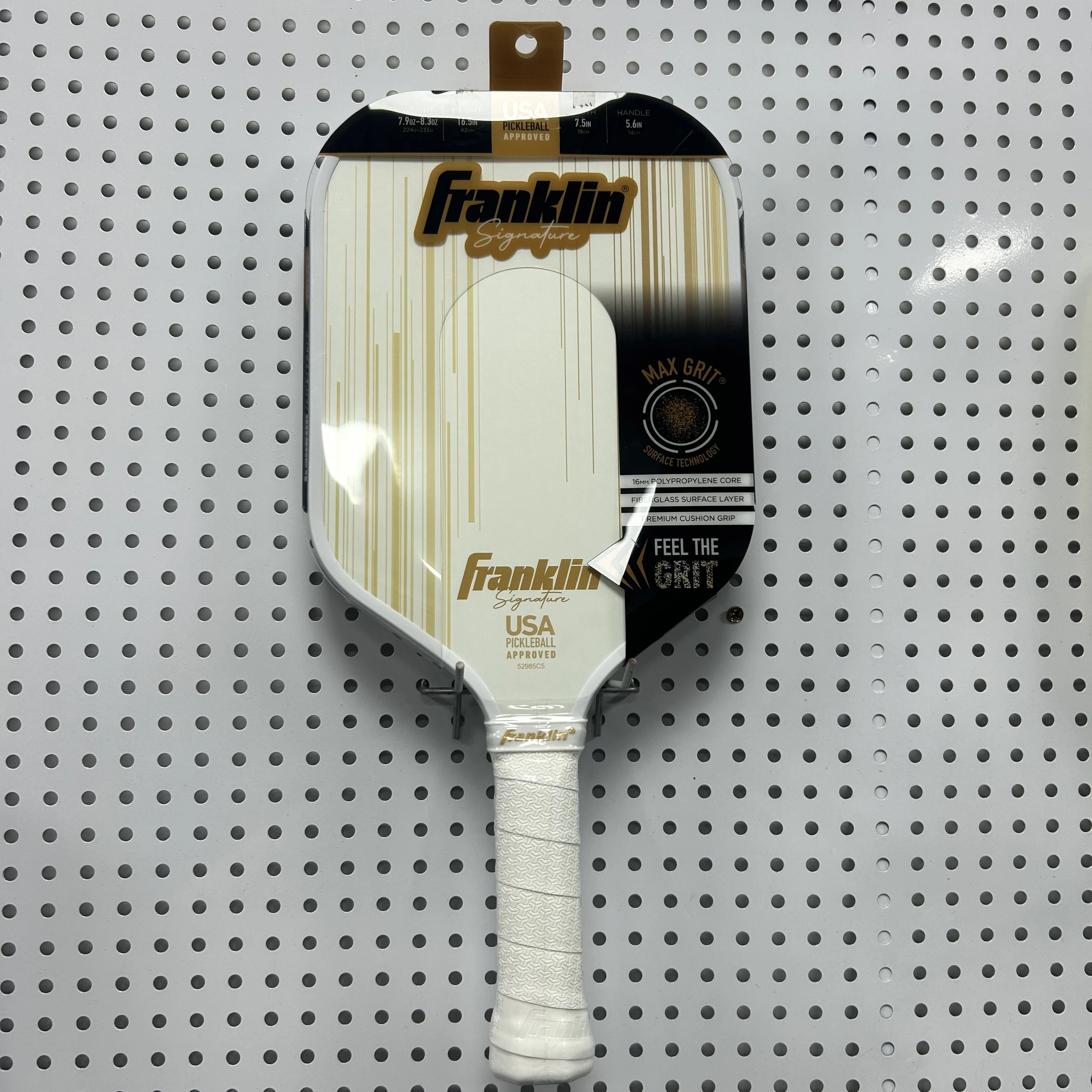 Hot-selling white striped Max Grip series fiberglass 16mm advanced pickleball paddle
Hot-selling white striped Max Grip series fiberglass 16mm advanced pickleball paddle