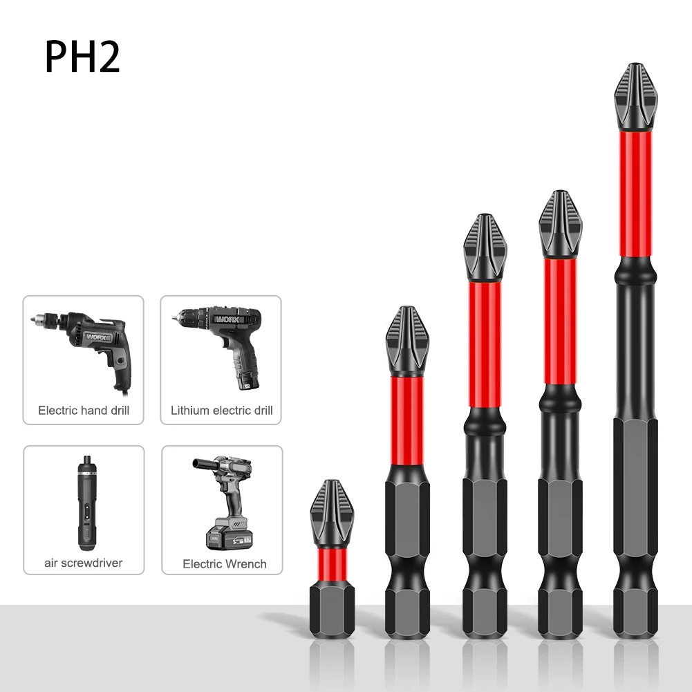 Non Slip Magnetic PH2 Screwdriver Bit 1/4" Hex Shank Cross Tip Accessory For Electric Drill Handheld Power Screwdriver
Non Slip Magnetic PH2 Screwdriver Bit 1/4" Hex Shank Cross Tip Accessory For Electric Drill Handheld Power Screwdriver