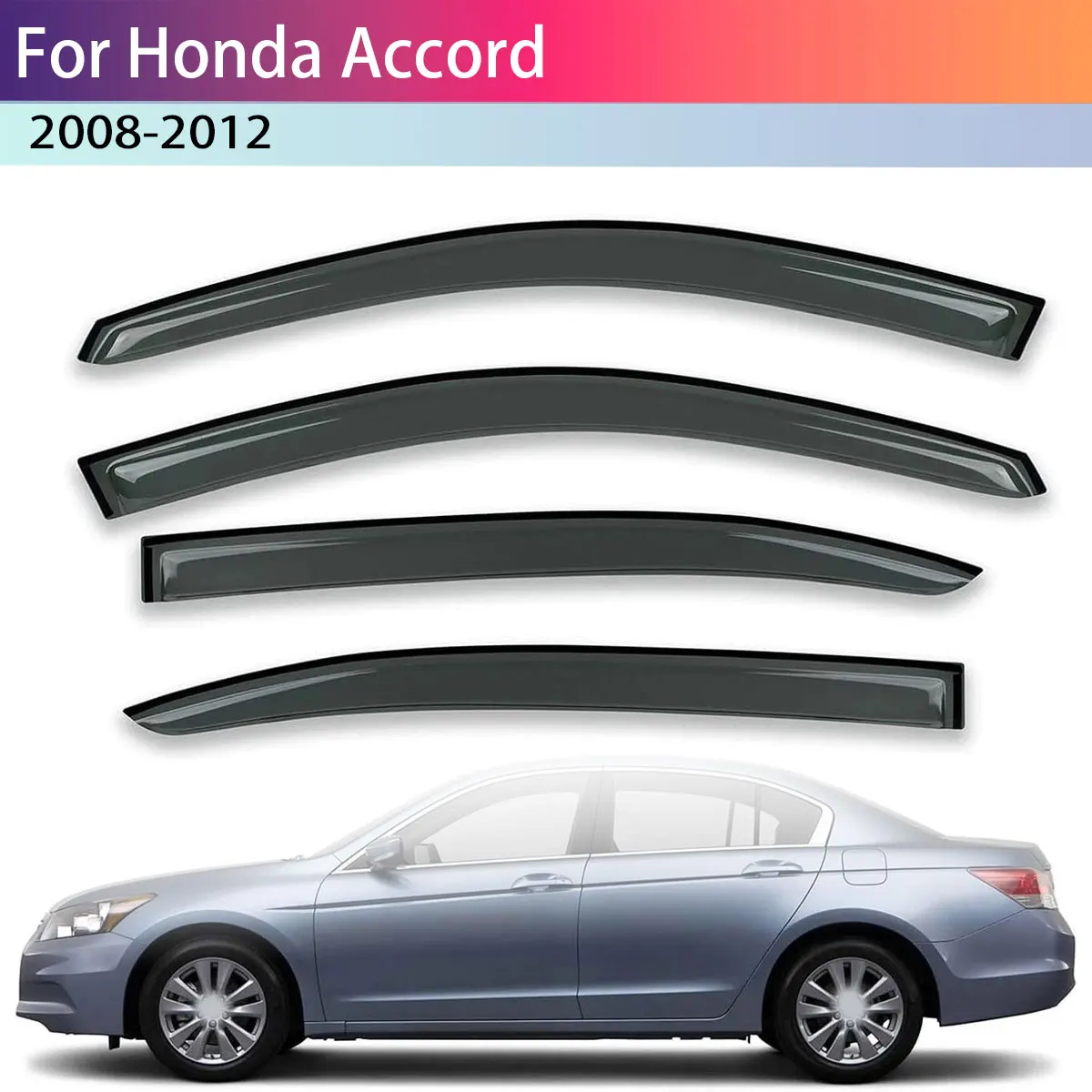 Дефлекторы окон (ветровики) дымчатые для Honda Accord Sedan 08-12
Дефлекторы окон (ветровики) дымчатые для Honda Accord Sedan 08-12