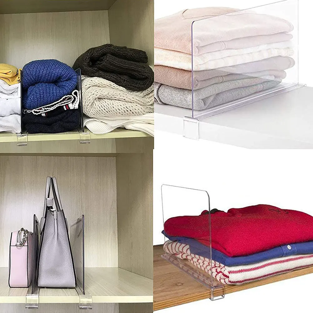 2Pcs Closet Divider Acrylic Shelf ganizer High Transparency Wardrobe Storage Shoe Purse Separator Household Cabinet
2Pcs Closet Divider Acrylic Shelf ganizer High Transparency Wardrobe Storage Shoe Purse Separator Household Cabinet