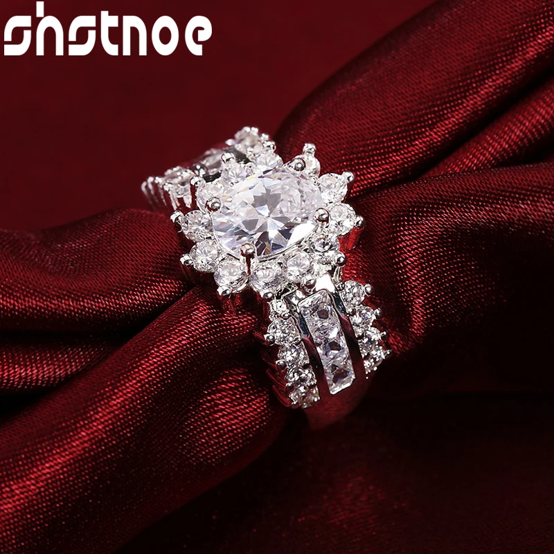 SHSTONE 925 Sterling Silver AAA Zircon Sunflower Ring For Women Engagement Wedding Charm Fashion Party Jewelry Birthday Gift
SHSTONE 925 Sterling Silver AAA Zircon Sunflower Ring For Women Engagement Wedding Charm Fashion Party Jewelry Birthday Gift