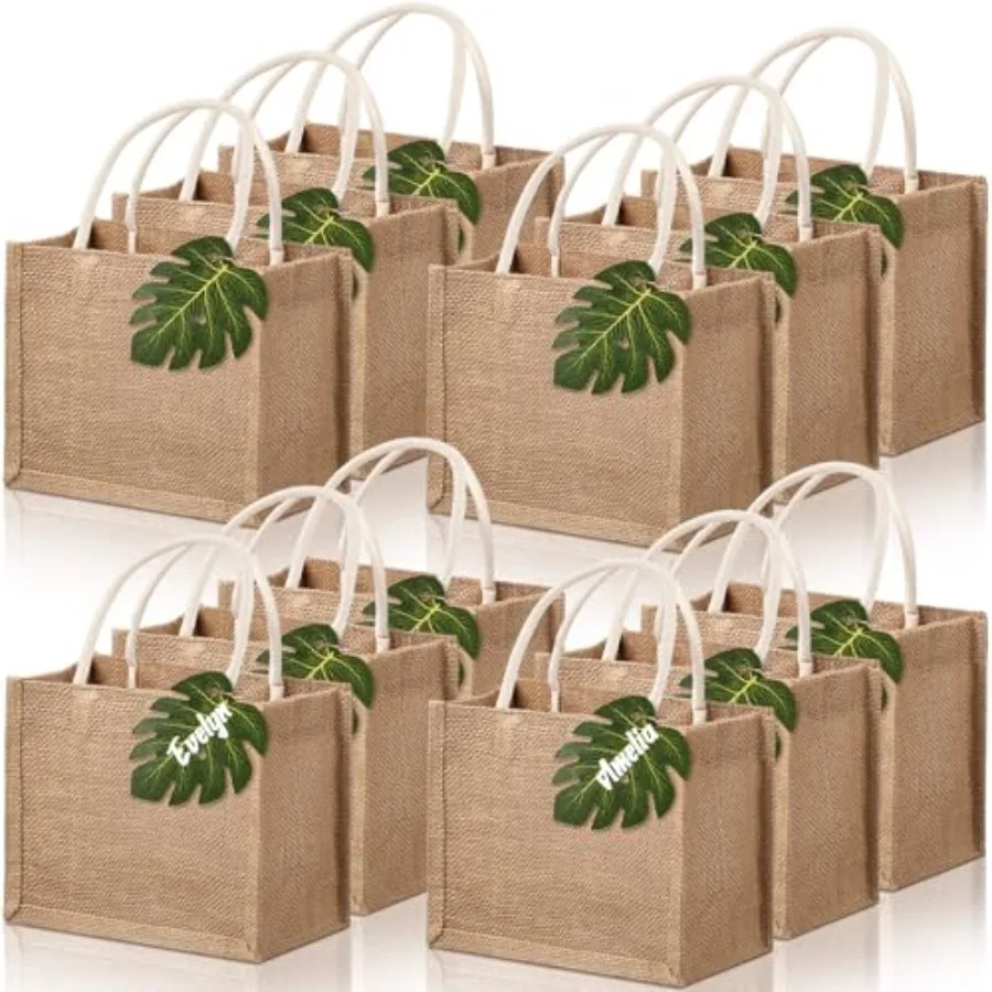 Paterr 12 Pcs Burlap Jute Tote Bag Bachelorette Gift Bag with Handle Tissue Paper Monstera Tag for Bridesmaid Party Favor
Paterr 12 Pcs Burlap Jute Tote Bag Bachelorette Gift Bag with Handle Tissue Paper Monstera Tag for Bridesmaid Party Favor