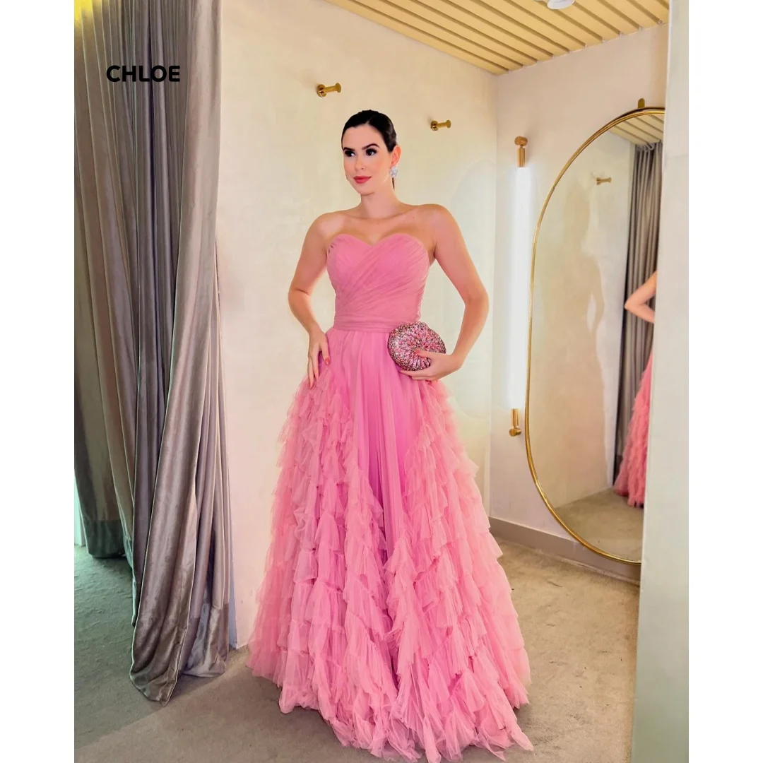 Sleeveless Evening Dresses for Luxury Party Dress Pink Customized Chiffon Formal Occasion Dresses for Special Occasions Elegant
Sleeveless Evening Dresses for Luxury Party Dress Pink Customized Chiffon Formal Occasion Dresses for Special Occasions Elegant