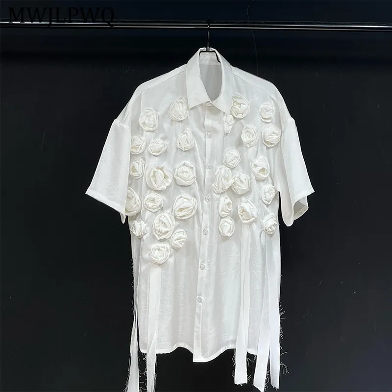 MWJLPWQ 2025 New Flower Lace Up Decorated Design Shirt Male Elegant Long Sleeve Lapel Streetwear Casual Loose Unisex Tops 11077
MWJLPWQ 2025 New Flower Lace Up Decorated Design Shirt Male Elegant Long Sleeve Lapel Streetwear Casual Loose Unisex Tops 11077