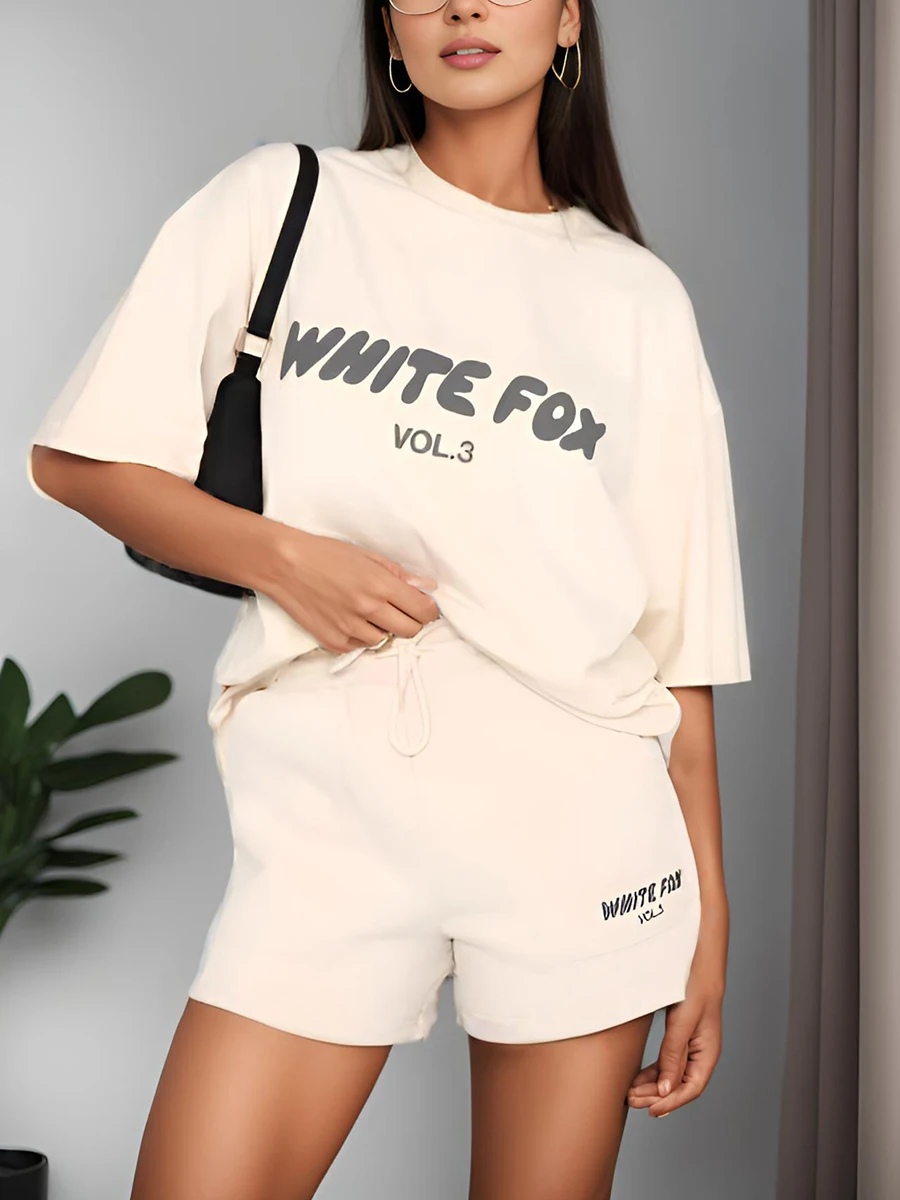 Tracksuits Women Sportswear New Autumn O-Neck Two Piece Shorts Sets Loose Casual 2pcs Short Sleeve T-Shirt Shorts Suits 2024 HOT
Tracksuits Women Sportswear New Autumn O-Neck Two Piece Shorts Sets Loose Casual 2pcs Short Sleeve T-Shirt Shorts Suits 2024 HOT