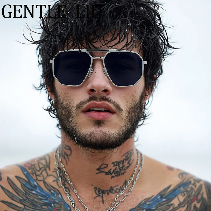 Square Sunglasses Steampunk Men 2025 Luxury Brand Trendy Metal Frame Double Beam Eyewear For Male Trendy Driving Shades UV400
Square Sunglasses Steampunk Men 2025 Luxury Brand Trendy Metal Frame Double Beam Eyewear For Male Trendy Driving Shades UV400