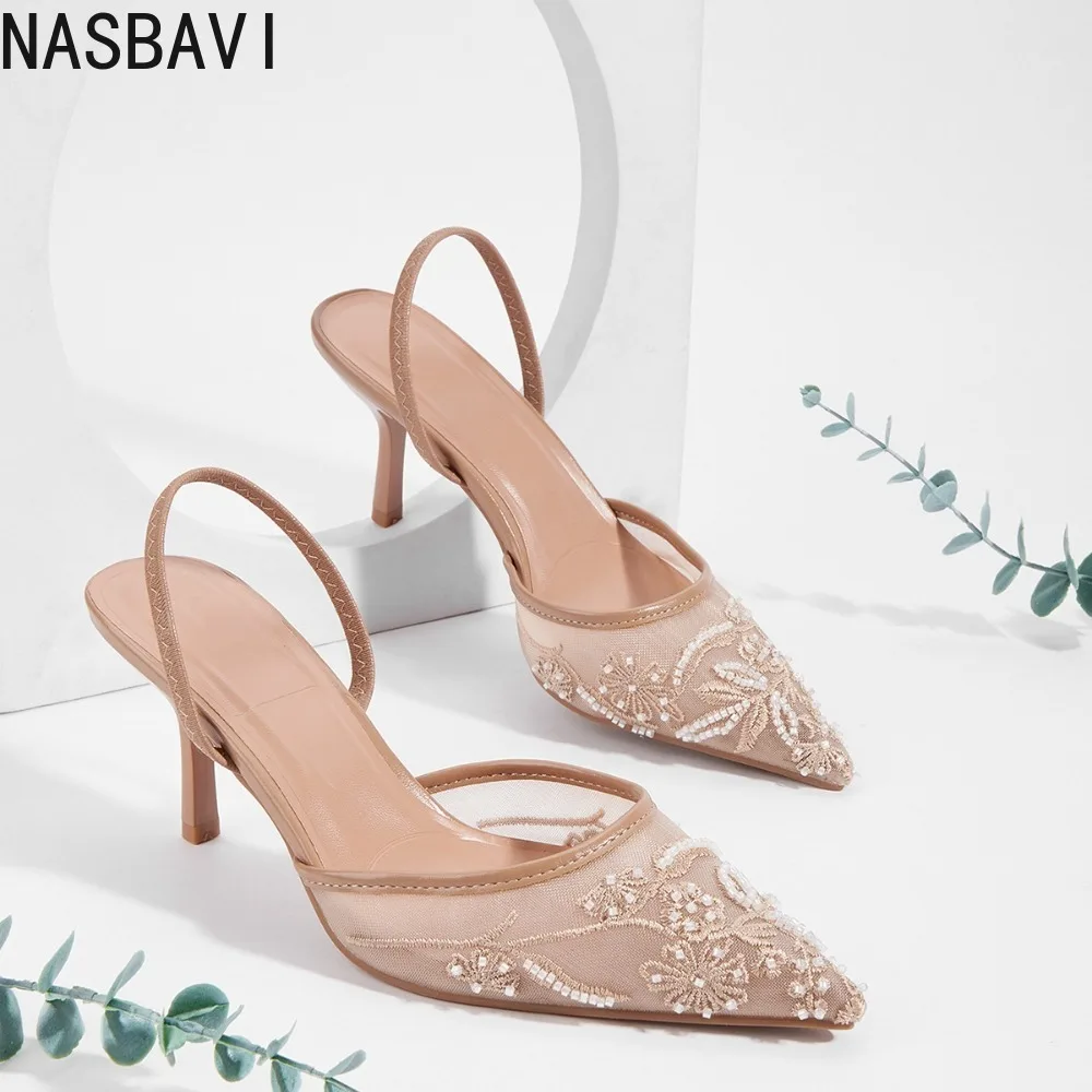 Brand Lace Designer White Women Wedding Pumps Mesh Embroidered Flowers Back Strap Sexy Slingback High Heels Dress Shoes Ladies
Brand Lace Designer White Women Wedding Pumps Mesh Embroidered Flowers Back Strap Sexy Slingback High Heels Dress Shoes Ladies