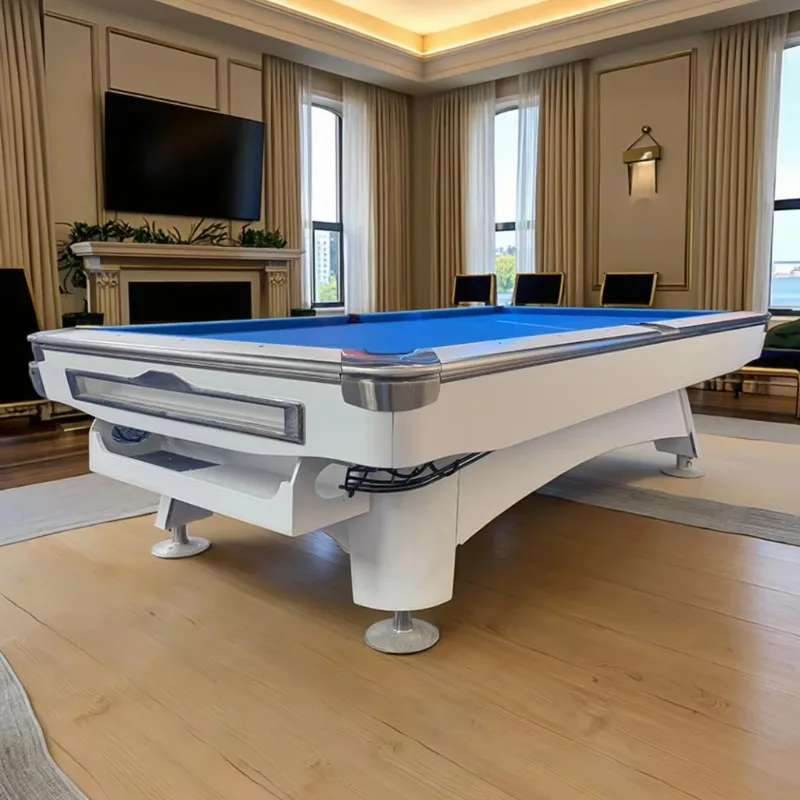 Airo Customized Billiard Table 9FT Club Using Popular Pool Table with Ball Return Box Natural Slates High Speed Cloth Factory
Airo Customized Billiard Table 9FT Club Using Popular Pool Table with Ball Return Box Natural Slates High Speed Cloth Factory