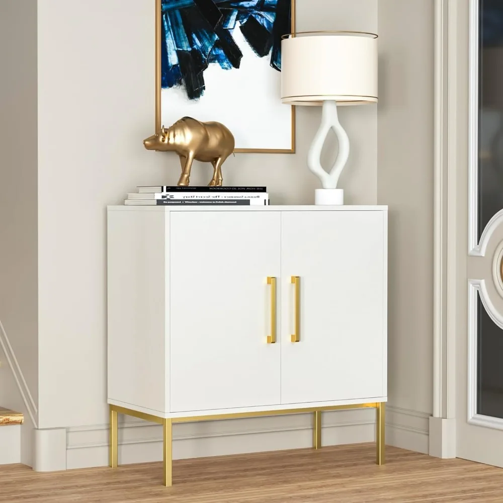 Exquisite Buffet Sideboard Cabinet with Storage, Modern Wooden Cabinet with Adjustable Shelves, White and Gold Cabinets for Liv
Exquisite Buffet Sideboard Cabinet with Storage, Modern Wooden Cabinet with Adjustable Shelves, White and Gold Cabinets for Liv