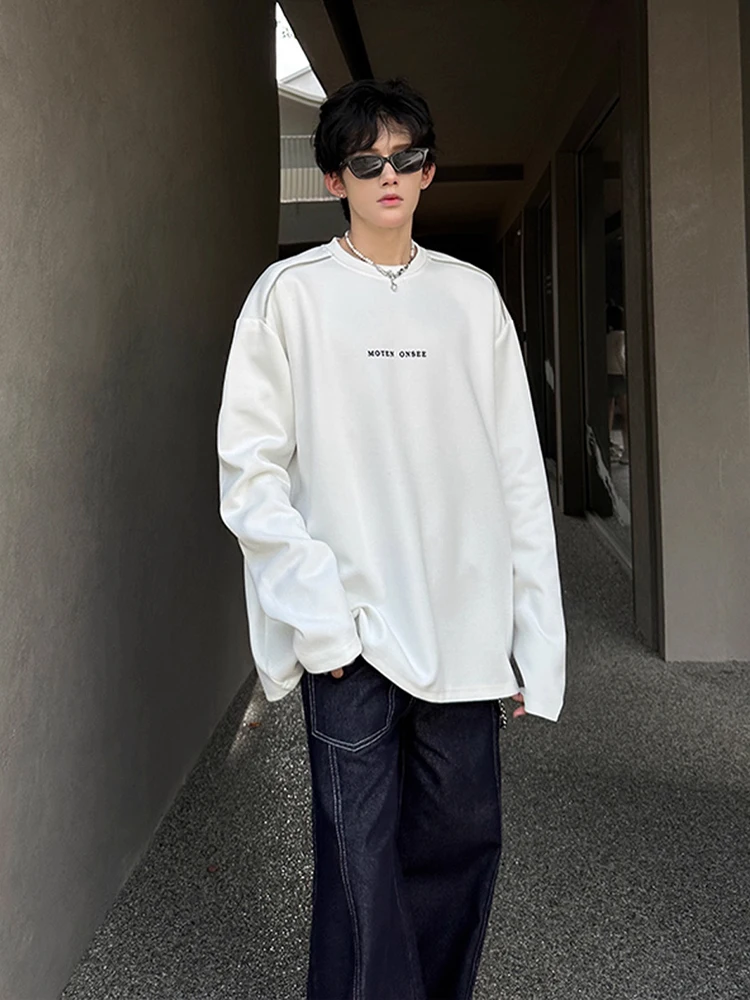 Bla Heavyweight American High Street Autumn Trendy Sweatirt Men's oulder Hard Long Sve T-irt Casual Sle Base irt
Bla Heavyweight American High Street Autumn Trendy Sweatirt Men's oulder Hard Long Sve T-irt Casual Sle Base irt