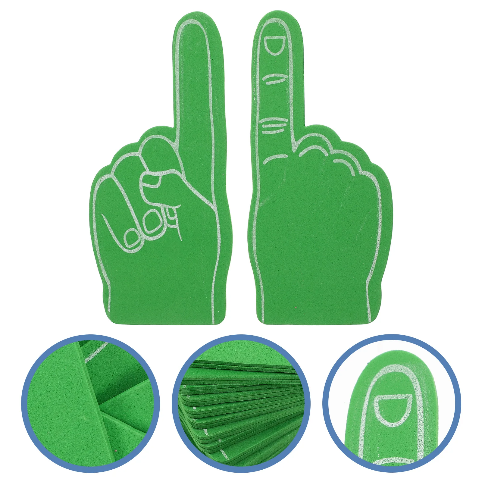 12 Pcs Foam Finger Cots Cheer Team Member Gift Accessories Football Cheerleading Props Hand Cheering 
12 Pcs Foam Finger Cots Cheer Team Member Gift Accessories Football Cheerleading Props Hand Cheering