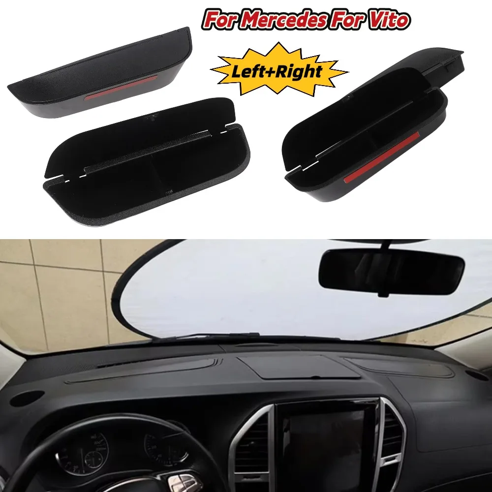 Для Mercedes Vito 2016 2023, ящики для хранения на приборной панели, левый/правый ABS, черный, аксессуары для салона автомобиля 
Для Mercedes Vito 2016 2023, ящики для хранения на приборной панели, левый/правый ABS, черный, аксессуары для салона автомобиля