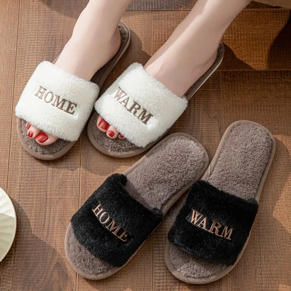 Soft Casual Fluffy Slippers Anti Slip Letter Women Home Flats Thick Sole Warm Home Cotton Shoes Student
Soft Casual Fluffy Slippers Anti Slip Letter Women Home Flats Thick Sole Warm Home Cotton Shoes Student