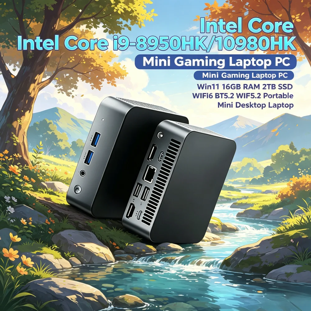 Intel Core i9-8950HK/10980HK Mini Gaming Laptop PC Win11 16GB RAM 2TB SSD WiFi6 BT5.2 Portable Mini Desktop Laptop
Intel Core i9-8950HK/10980HK Mini Gaming Laptop PC Win11 16GB RAM 2TB SSD WiFi6 BT5.2 Portable Mini Desktop Laptop