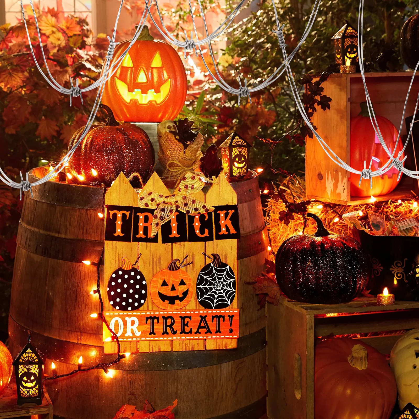 2pcs Fake Barbed Wire Garland Plastic Simulation Chain for Kids Toys Halloween Party Decor Haunted House Prank Props Wreath Ring
2pcs Fake Barbed Wire Garland Plastic Simulation Chain for Kids Toys Halloween Party Decor Haunted House Prank Props Wreath Ring