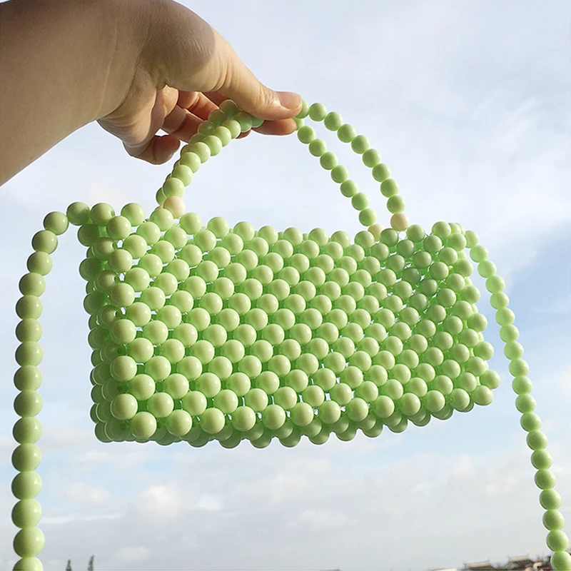 Customized Hand Woven Beaded Bags Women's Simple Casual Fashion Light Green Shoulder Messenger Bag Versatile Mini Handbag Tote
Customized Hand Woven Beaded Bags Women's Simple Casual Fashion Light Green Shoulder Messenger Bag Versatile Mini Handbag Tote