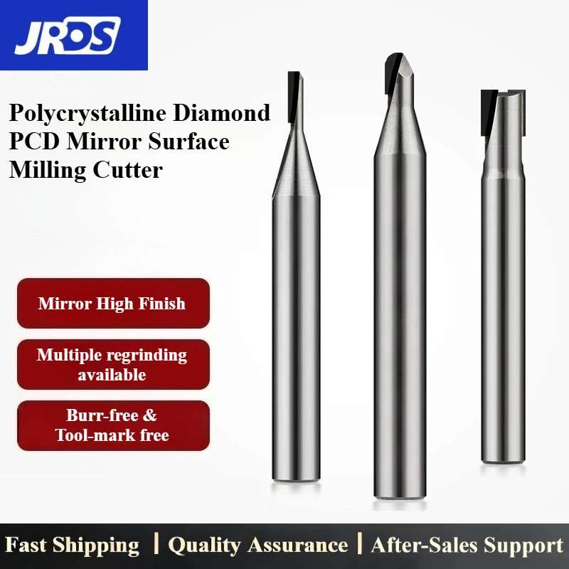 JRDS PCD Diamond Straight Flute Milling Cutter Solid Carbide Mirror Finish End Mill for Aluminum Graphite Acrylic CNC Router Bit
JRDS PCD Diamond Straight Flute Milling Cutter Solid Carbide Mirror Finish End Mill for Aluminum Graphite Acrylic CNC Router Bit