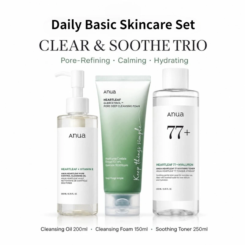 Korean Heartleaf Deep Cleansing Foam,77 Acne Soothing Toner and Facial Moisturizing Oil Control Makeup Remover Oil Products Set
Korean Heartleaf Deep Cleansing Foam,77 Acne Soothing Toner and Facial Moisturizing Oil Control Makeup Remover Oil Products Set