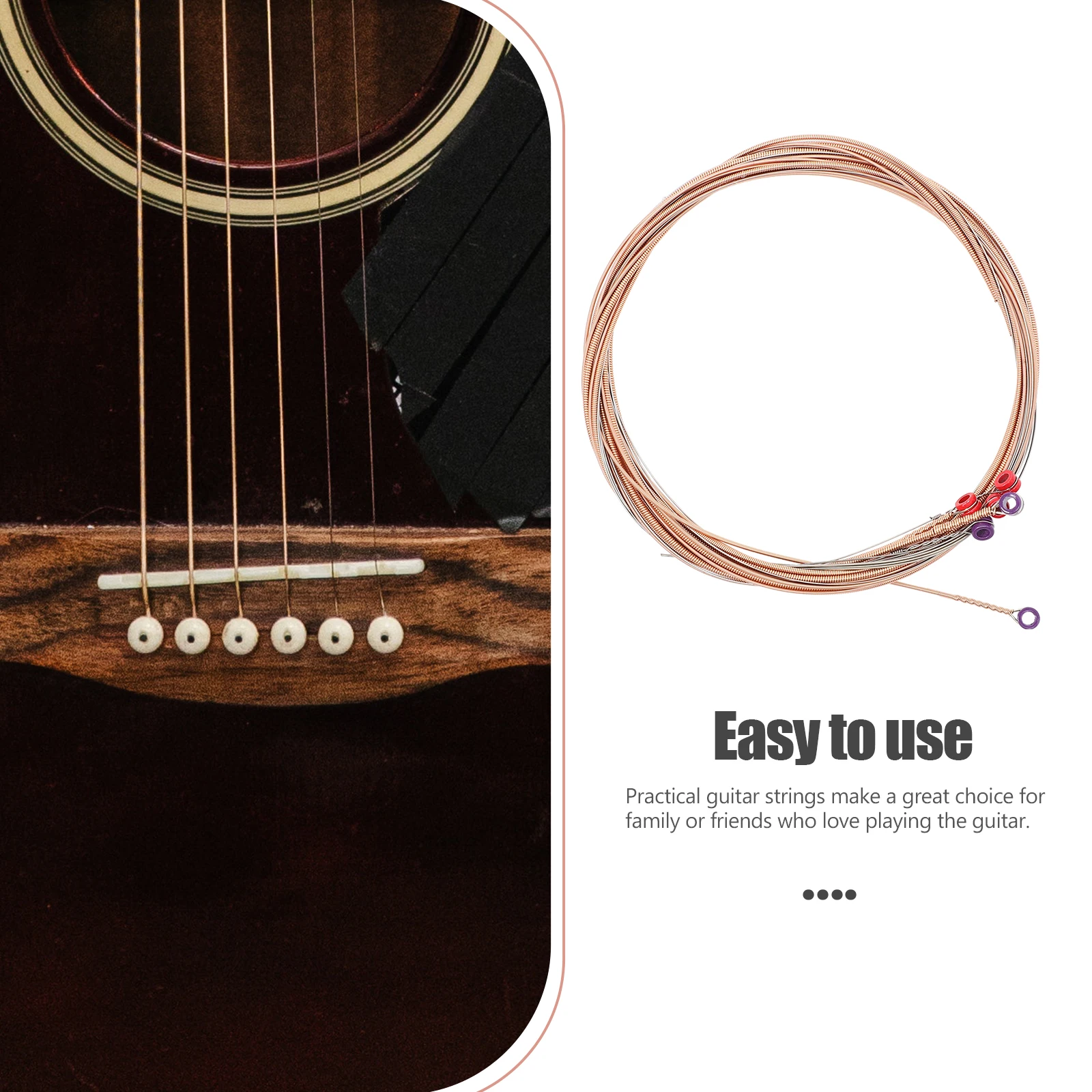 6pcs Guitar String Cover Hexagonal Alloy 80 Copper Acoustic Replacement Set for Folk Guitar Practical Long Use Strings
6pcs Guitar String Cover Hexagonal Alloy 80 Copper Acoustic Replacement Set for Folk Guitar Practical Long Use Strings