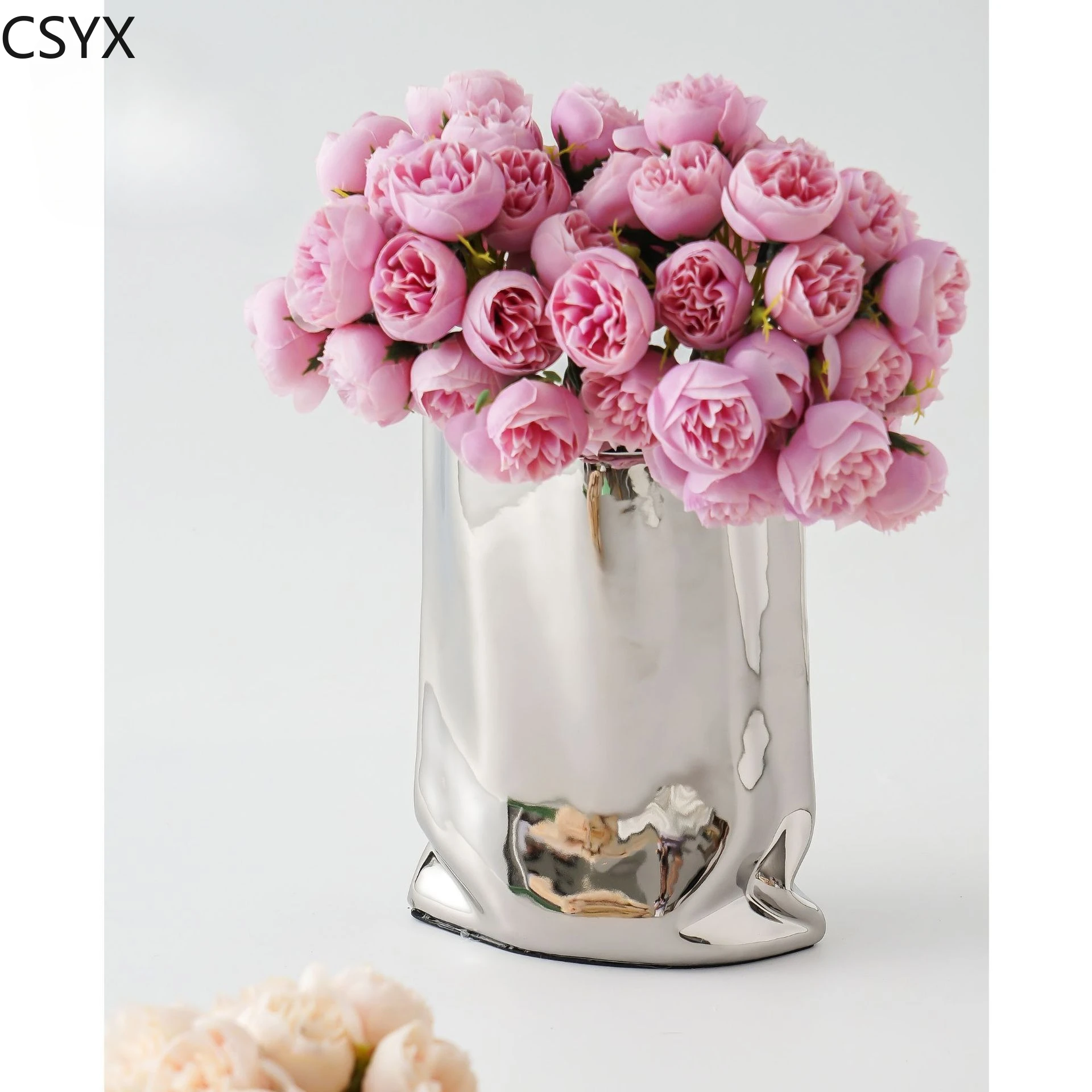 Morandi Electroplated Silver Ceramic Vase, Dried Flower Art, Home Decor/Room Decoration/Decoración Hogar, Soft Furnishing
Morandi Electroplated Silver Ceramic Vase, Dried Flower Art, Home Decor/Room Decoration/Decoración Hogar, Soft Furnishing