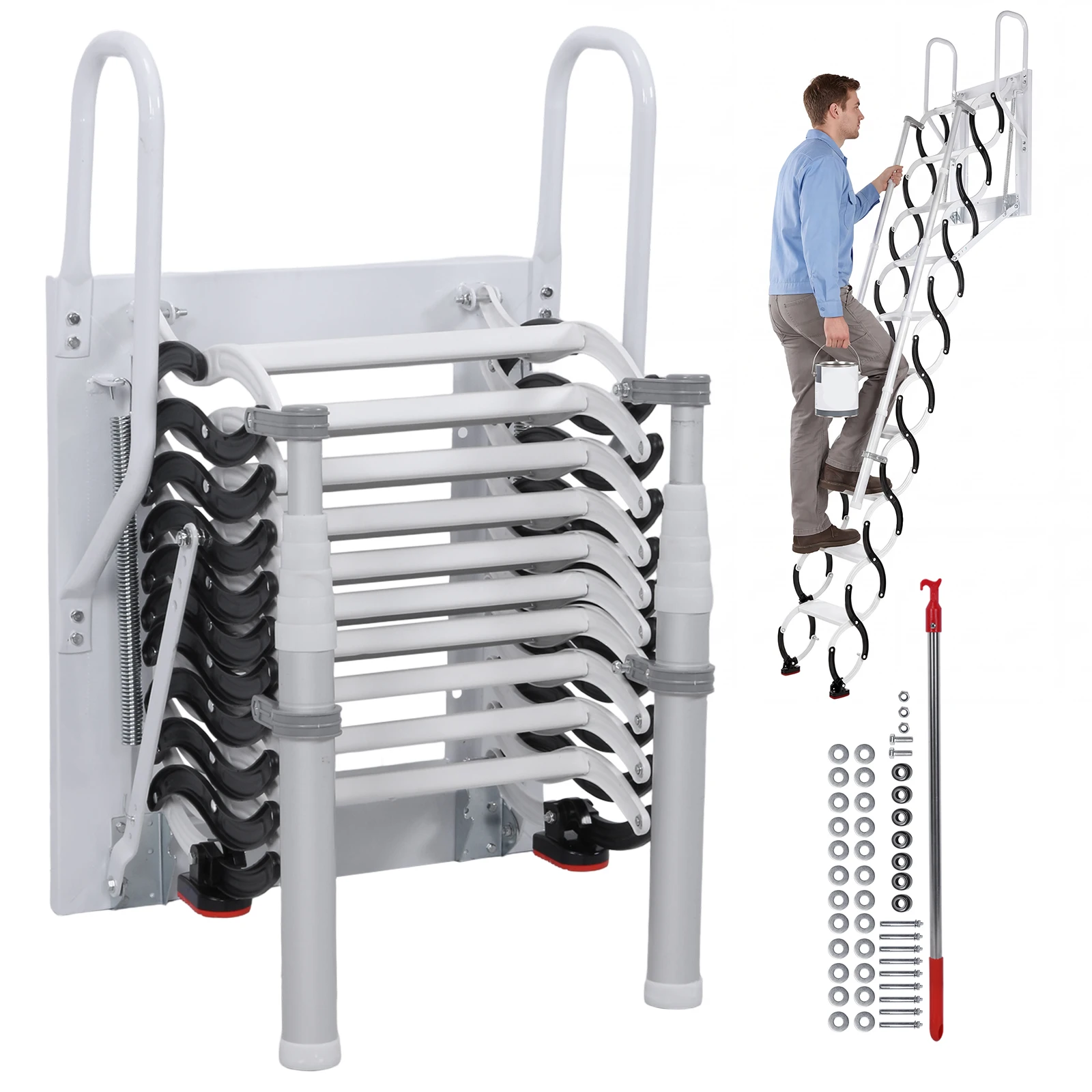 Wall-Mounted Folding Stairs Attic Stairs Telescopic Attic Ladder for Home Indoor Outdoor/Storehouse/Basement
Wall-Mounted Folding Stairs Attic Stairs Telescopic Attic Ladder for Home Indoor Outdoor/Storehouse/Basement