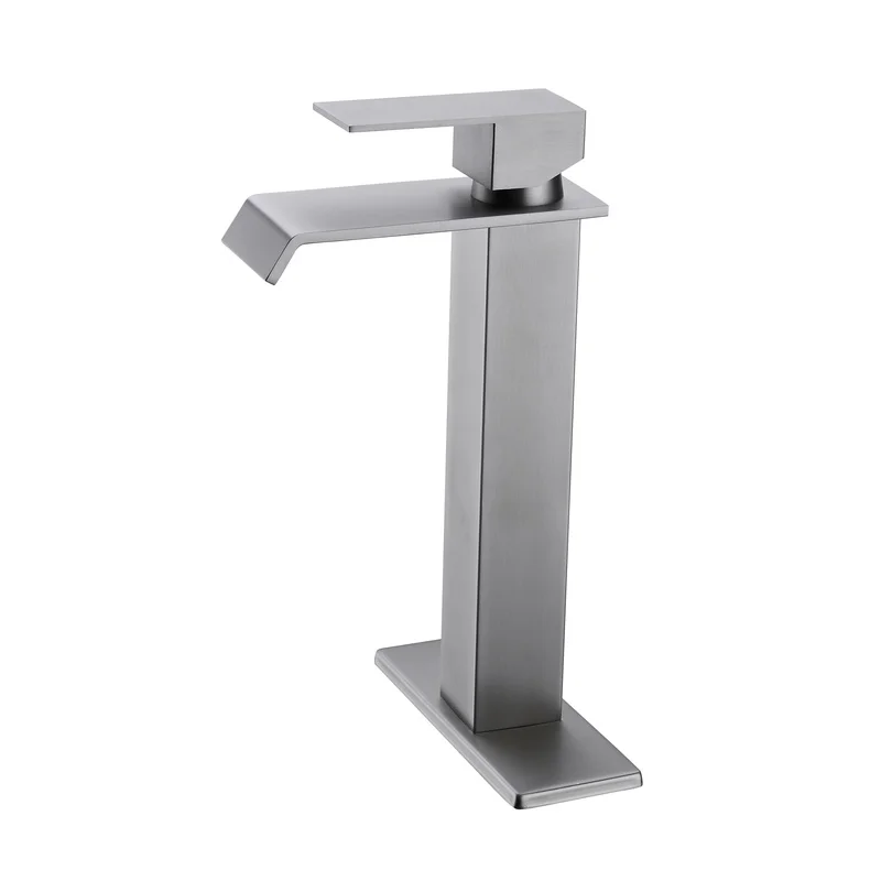Single Handle Bathroom Sink Faucet with Waterfall Spout
Single Handle Bathroom Sink Faucet with Waterfall Spout