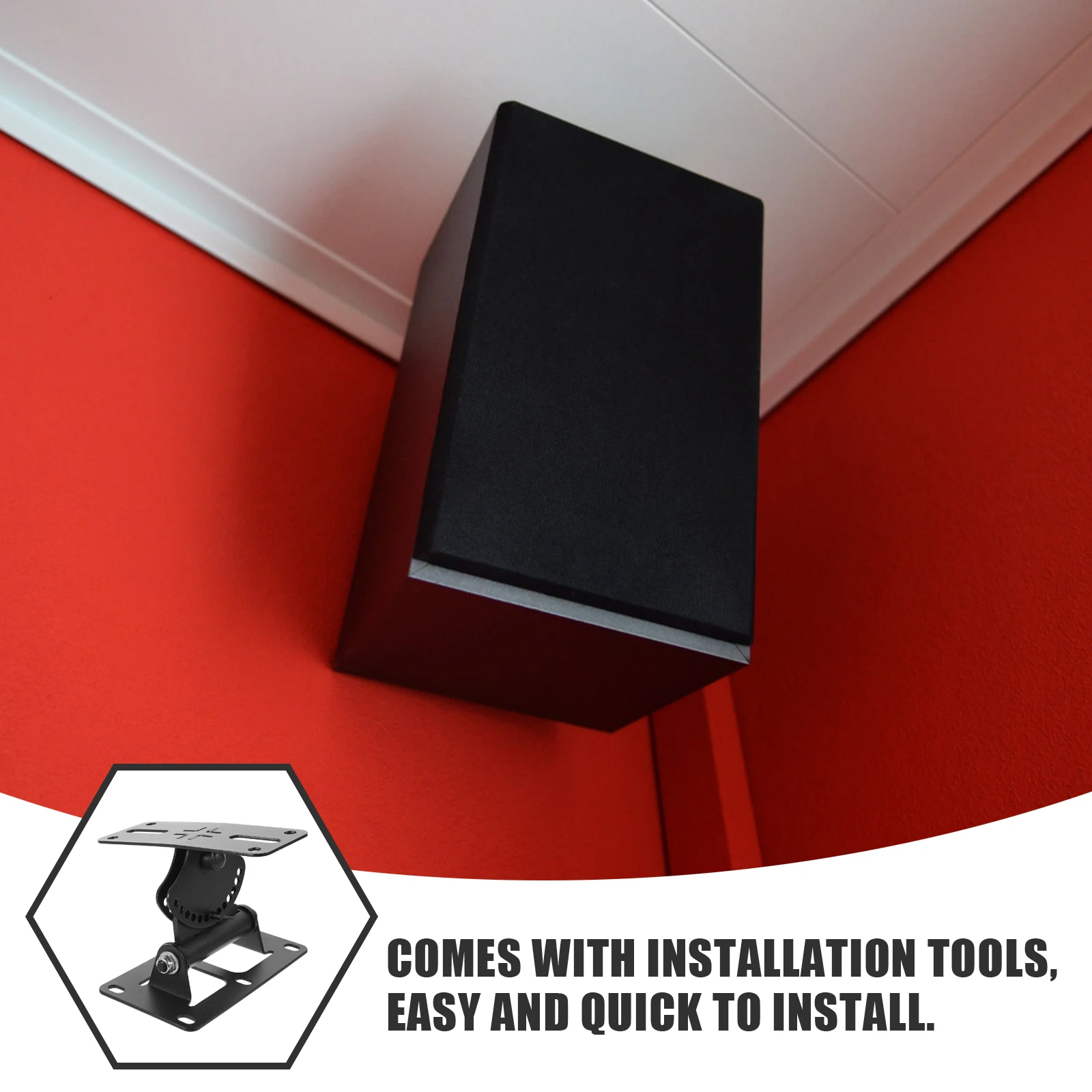 1pc Heavy Duty Mounted Stand Loudspeaker Rack Rotatable Bracket Bookshelf Stand Space-Saving Durable Metal Shelf Brackets Wall
1pc Heavy Duty Mounted Stand Loudspeaker Rack Rotatable Bracket Bookshelf Stand Space-Saving Durable Metal Shelf Brackets Wall