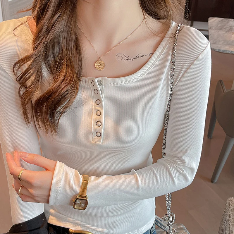 Women's Ribbed Knit Long Sleeve Tops Sexy Club Slim T-shirt Women Tees Fashion Autumn Solid Color Basic Tops Camisetas De Mujer
Women's Ribbed Knit Long Sleeve Tops Sexy Club Slim T-shirt Women Tees Fashion Autumn Solid Color Basic Tops Camisetas De Mujer