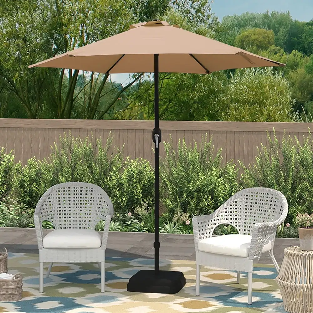 7.5ft Patio Umbrella with Crank Handle, Outdoor Market Umbrella with 6 Sturdy Umbrella Ribs
7.5ft Patio Umbrella with Crank Handle, Outdoor Market Umbrella with 6 Sturdy Umbrella Ribs