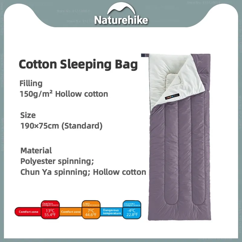 Naturehike 1 Person Cotton Envelope Sleeping Bag 3 Seasons Cozy Breathable Outdoor Portable Camping Tent WaterProof Sleeping Bag
Naturehike 1 Person Cotton Envelope Sleeping Bag 3 Seasons Cozy Breathable Outdoor Portable Camping Tent WaterProof Sleeping Bag