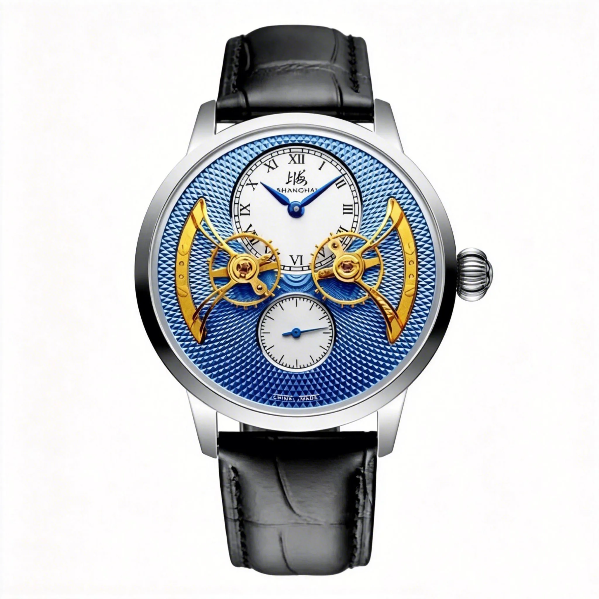 Shanghai Tourbillon watch with double balance wheel Manual winding mechanical watch Sapphire stainless steel waterproof clock
Shanghai Tourbillon watch with double balance wheel Manual winding mechanical watch Sapphire stainless steel waterproof clock