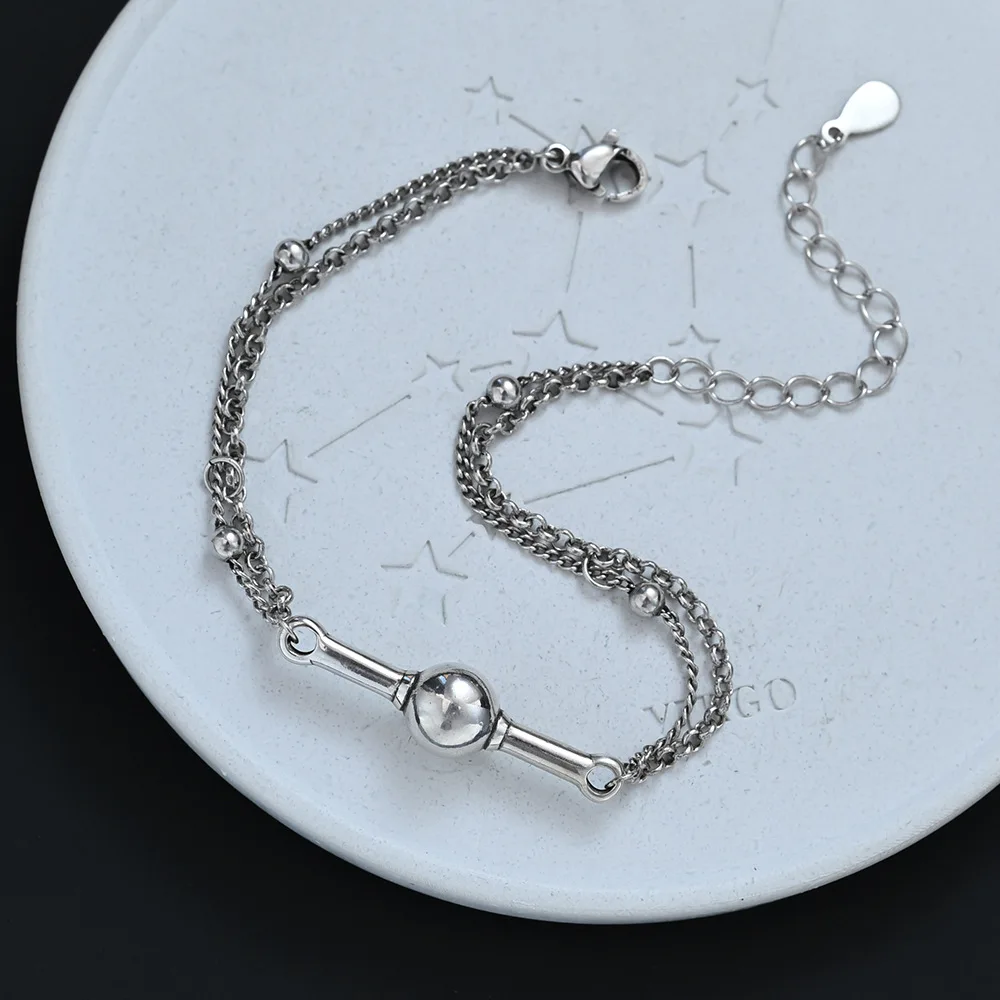 925 Silver Bracelet Ball Double Layers Beads Geometric Classic Punk Vintage For Woman Girl Jewelry Gift Dropship Wholesale
925 Silver Bracelet Ball Double Layers Beads Geometric Classic Punk Vintage For Woman Girl Jewelry Gift Dropship Wholesale
