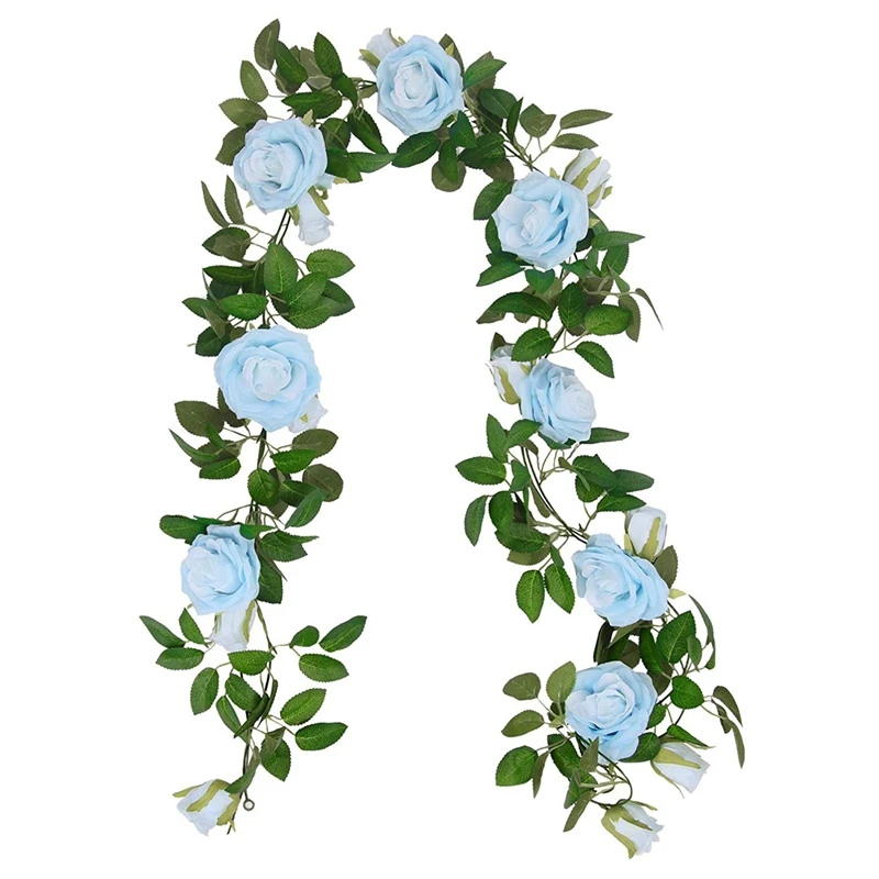 3 Pcs Artificial Rose Vine Garland Total 32.5 Ft Silk Flower Hanging Baskets Plants For Indoor Outdoor Home (Blue)
3 Pcs Artificial Rose Vine Garland Total 32.5 Ft Silk Flower Hanging Baskets Plants For Indoor Outdoor Home (Blue)