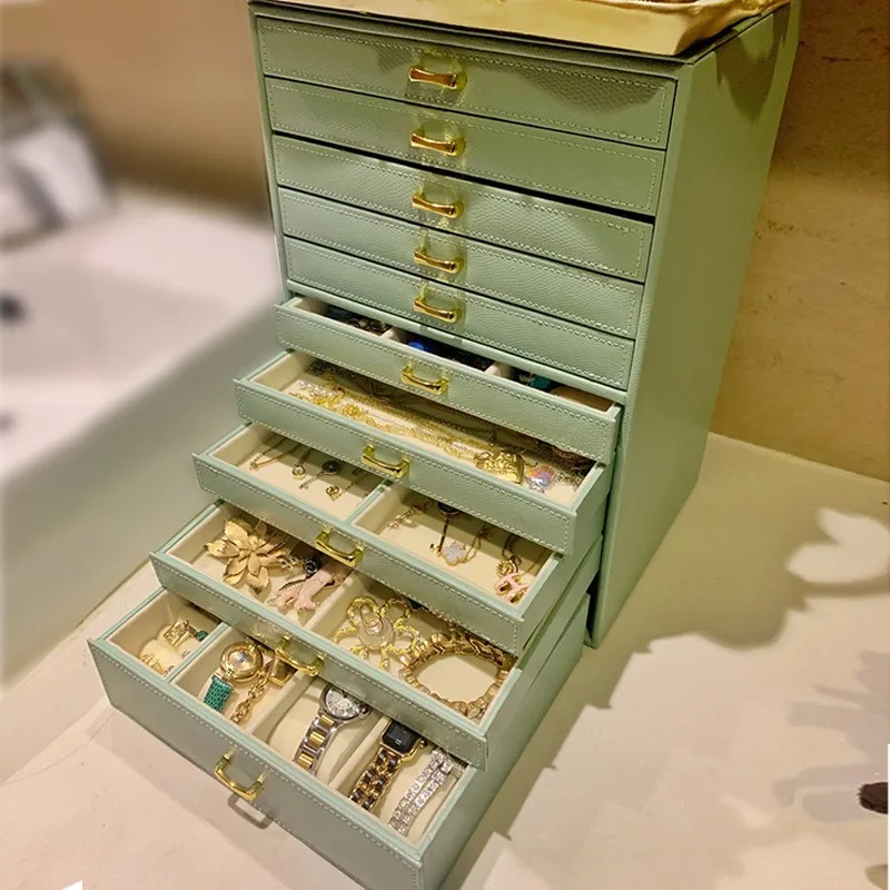 High-end European leather multi-layer home solid wood with lock jewelry box jewelry box necklace storage box jewelry bag gift
High-end European leather multi-layer home solid wood with lock jewelry box jewelry box necklace storage box jewelry bag gift