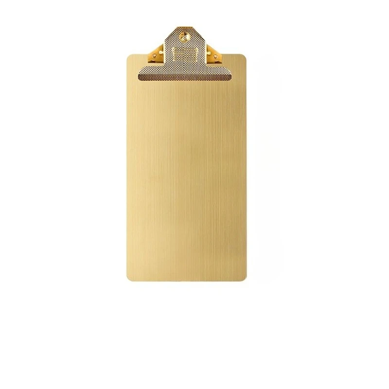 ✨ Premium Gold Stainless Steel Clipboard A5 A6 A7 B6 Metal Writing Board Menu & Document Folder for Hotel Restaurant Supplies
✨ Premium Gold Stainless Steel Clipboard A5 A6 A7 B6 Metal Writing Board Menu & Document Folder for Hotel Restaurant Supplies