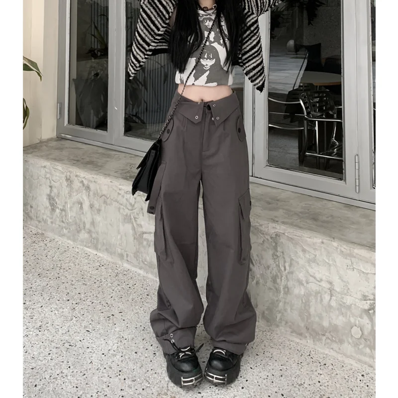 Black Cargo Pants Y2k Retro HighStreet Fashion Streetwear High Waist Grey BaggyTrousers Harajuku Casual Wide Leg Pants Women's
Black Cargo Pants Y2k Retro HighStreet Fashion Streetwear High Waist Grey BaggyTrousers Harajuku Casual Wide Leg Pants Women's