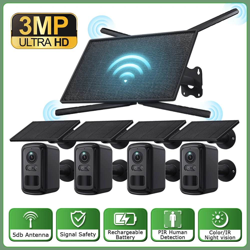 Ubox, версия ЕС, 4G LTE, уличный солнечный маршрутизатор 4G и 4 комплекта камер Wi-Fi 3 МП, комплекты солнечных Wi-Fi-камер
Ubox, версия ЕС, 4G LTE, уличный солнечный маршрутизатор 4G и 4 комплекта камер Wi-Fi 3 МП, комплекты солнечных Wi-Fi-камер
