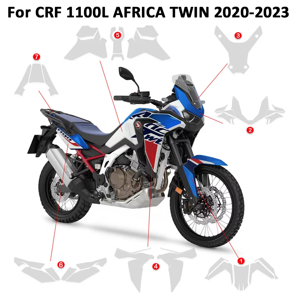 CRF1100L Africa Twin TPU Paint Protection Film For HONDA CRF 1100L AFRICA TWIN Motorcycle PPF Anti-scratch Fairing Protective
CRF1100L Africa Twin TPU Paint Protection Film For HONDA CRF 1100L AFRICA TWIN Motorcycle PPF Anti-scratch Fairing Protective