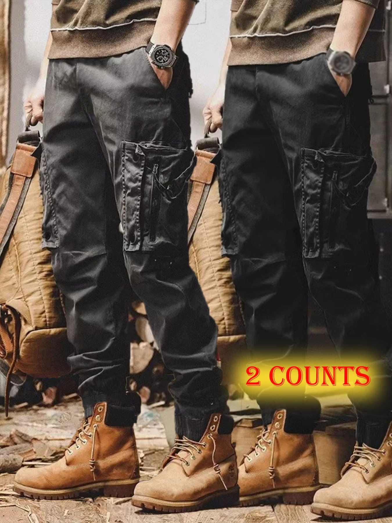 Men's Fashionable Cargo Pants Workwear Loose Baggy Tapered Ankle Tied Leisure Temperament Multi Pocket Street Trendy Pants
Men's Fashionable Cargo Pants Workwear Loose Baggy Tapered Ankle Tied Leisure Temperament Multi Pocket Street Trendy Pants