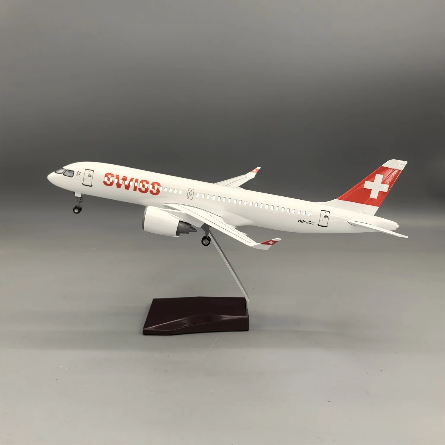 1/100 Scale Plane Model A220-300 Swiss Resin Diecast Airplane Model Kit With LED Light (Touch or Sound Control) for Collections
1/100 Scale Plane Model A220-300 Swiss Resin Diecast Airplane Model Kit With LED Light (Touch or Sound Control) for Collections