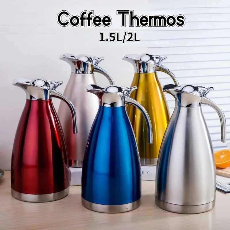Xiaomi 1.5/2L Stainless Steel Coffee Thermos Home Large Capacity Thermal Water Bottle Kitchen Vacuum Flasks Hot Coffee Thermos
Xiaomi 1.5/2L Stainless Steel Coffee Thermos Home Large Capacity Thermal Water Bottle Kitchen Vacuum Flasks Hot Coffee Thermos