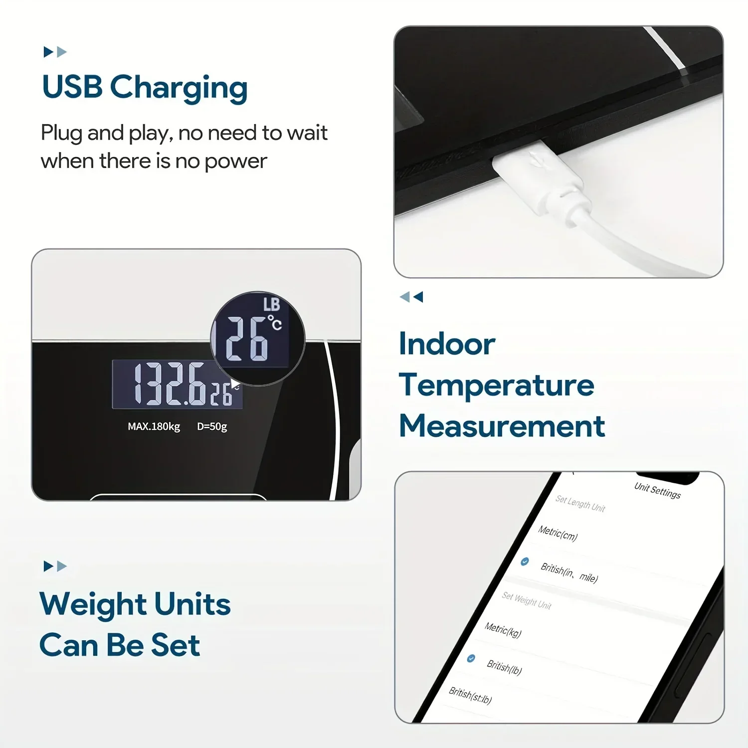 2025 NEW Smart Bathroom Scale with Backlit LED Display, Compact Design, and Durable Tempered Glass - Supports up to 400 Pounds
2025 NEW Smart Bathroom Scale with Backlit LED Display, Compact Design, and Durable Tempered Glass - Supports up to 400 Pounds