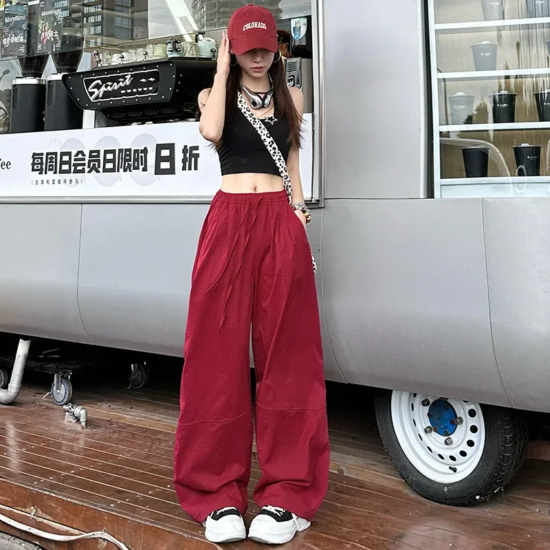 2024 New Fashion Autumn Women High Waist Pants Elegant Drawstring Solid Retro Y2K Wide Leg Pant Casual Streetwear Cargo Trousers
2024 New Fashion Autumn Women High Waist Pants Elegant Drawstring Solid Retro Y2K Wide Leg Pant Casual Streetwear Cargo Trousers