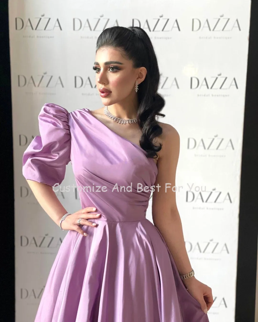 A Line Satin Long Prom Dresses One Shoulder Half Sleeves Women Formal Party Evening Gowns Special Night Club Outfit
A Line Satin Long Prom Dresses One Shoulder Half Sleeves Women Formal Party Evening Gowns Special Night Club Outfit